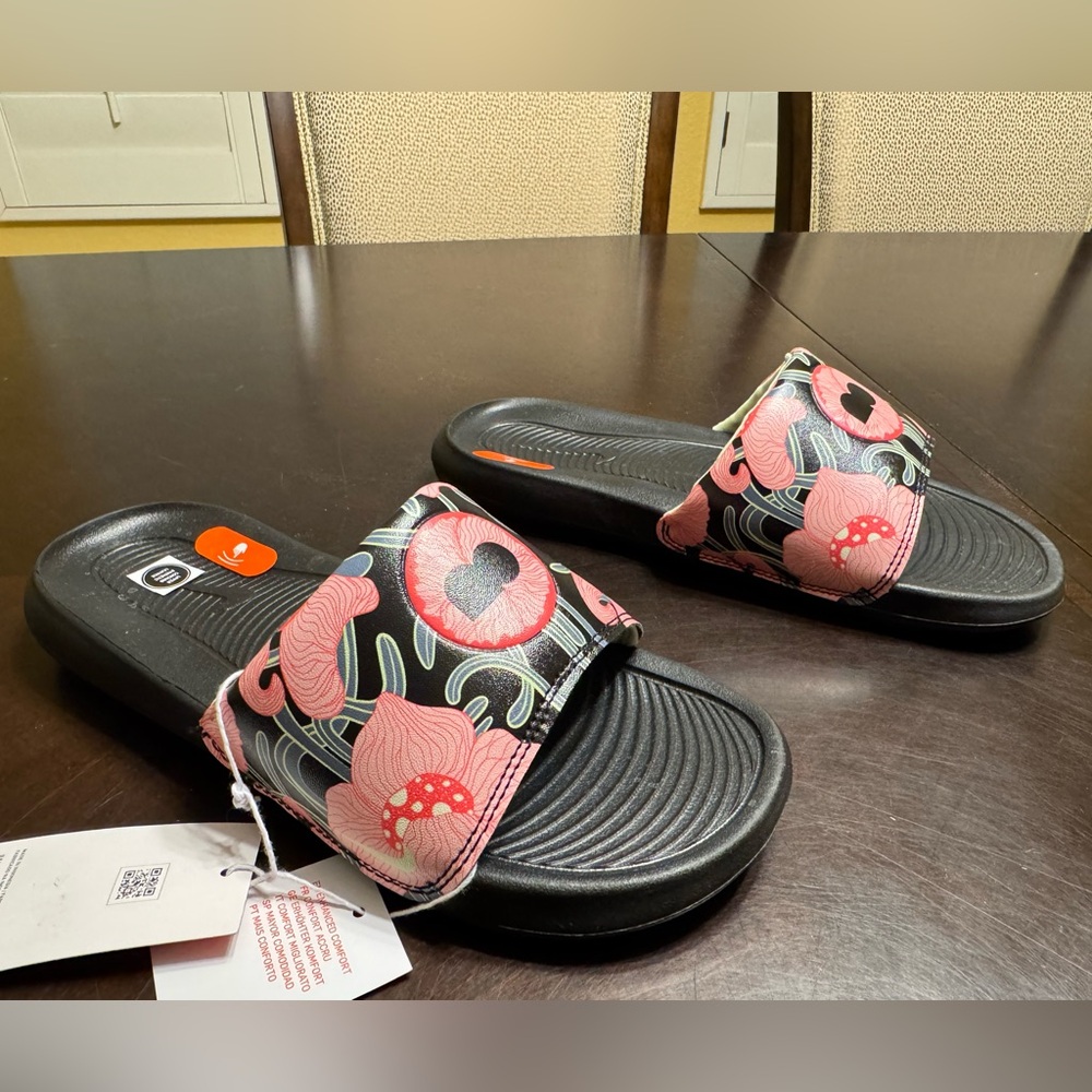 New Nike Naomi Osaka Slides Sandals Pink Black Size US 7 - Picture 5 of 12